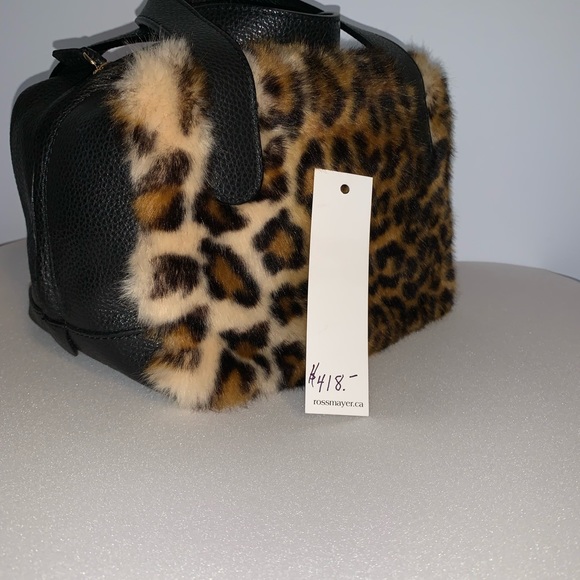 Animal faux fur leather handbag - Picture 4 of 6